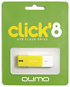 USB флеш накопитель QUMO 8GB Click Lemon Интерфейс: USB 2.0; Объем памяти: 8